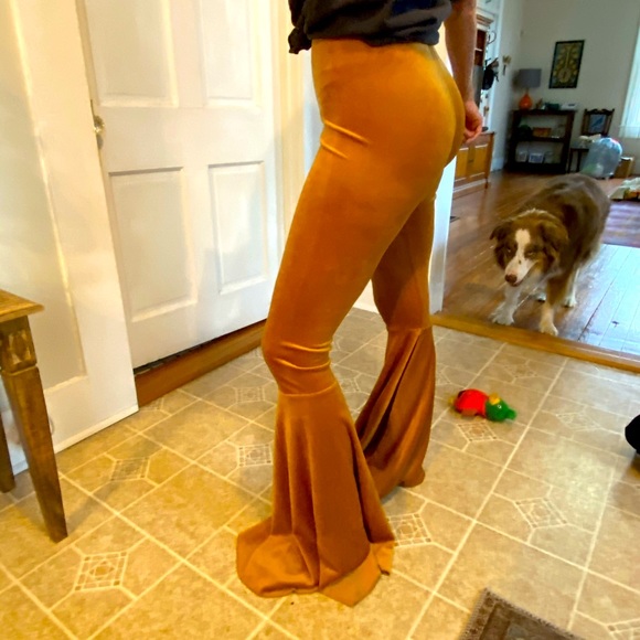 70s velvet flair pants! - Picture 3 of 3